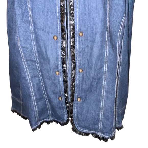UPCYCLED REWORKED DENIM Jean Jacket M. Monroe Plus Size Denim Jacket Size 2X - Picture 6 of 8